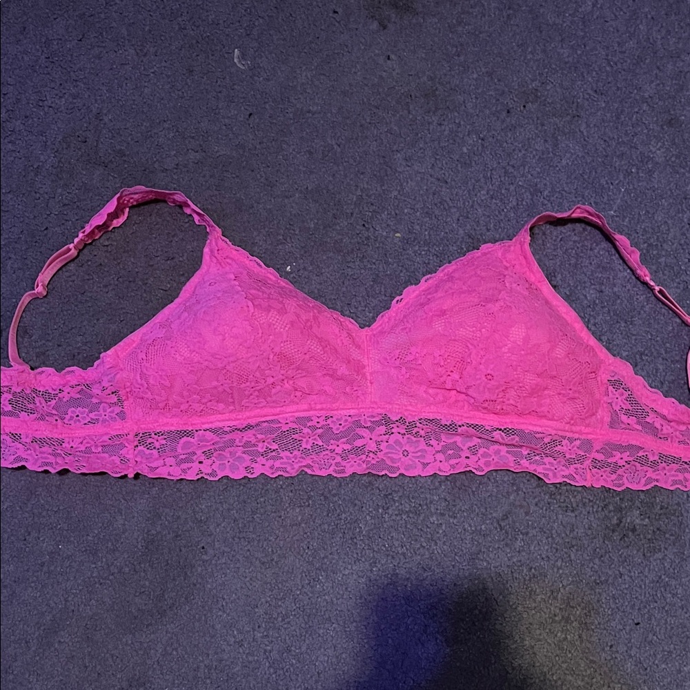 No Boundaries Hot Pink Lace Bralette
